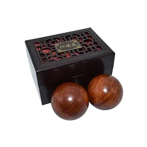BCQLI 2 Inches Baoding Balls Chinese Health Exercise Stress Balls Rosewood - Gift Box