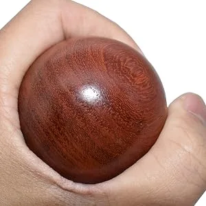 BCQLI 2 Inches Baoding Balls Chinese Health Exercise Stress Balls Rosewood - Natural wood grain