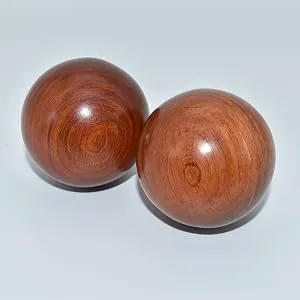 BCQLI 2 Inches Baoding Balls Chinese Health Exercise Stress Balls Rosewood - Wood grain 1