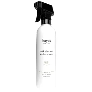 Bayes High Performance Teak Cleaner & Restorer - Cleans, Shines, and Protects - Maintains Fine Teak and Restores Neglected Teak - 16 oz (1-Pack) - Teak Cleaner