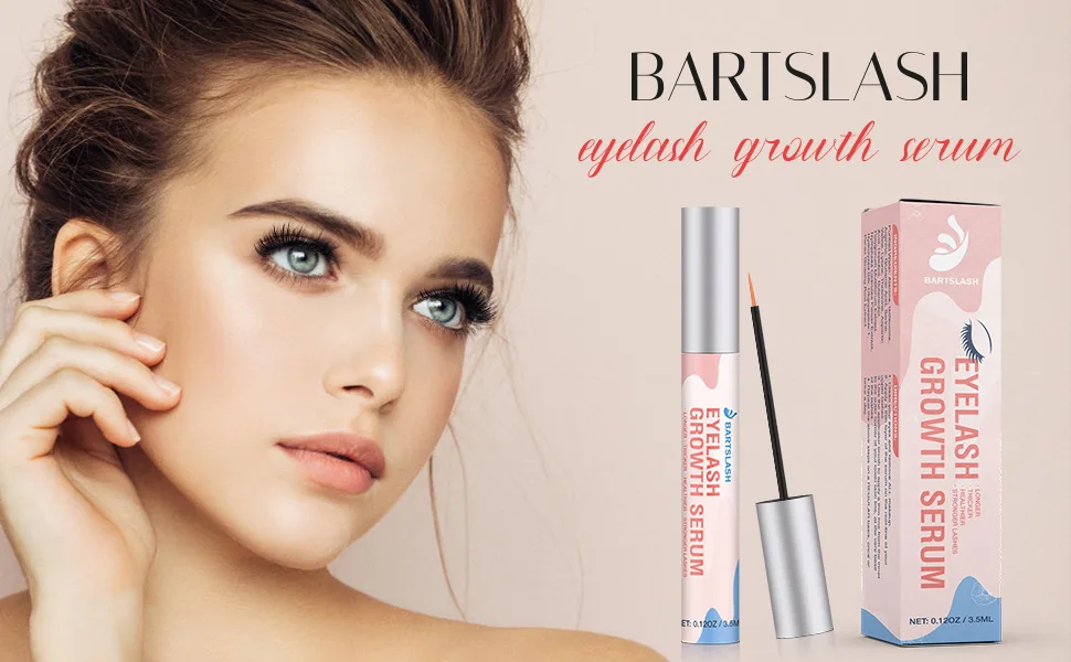 BARTSLASH Advanced Eyelash Growth Serum - Irritation Free - Achieve Longer, Thicker, Healthier, and Stronger Lashes - 0.12OZ/3.5ML Pink - ps 01