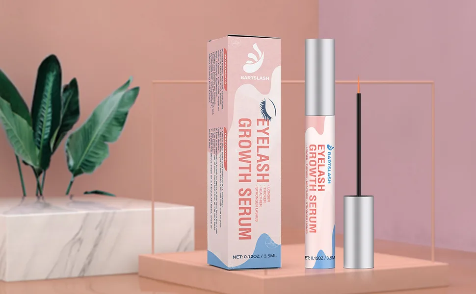 BARTSLASH Advanced Eyelash Growth Serum - Irritation Free - Achieve Longer, Thicker, Healthier, and Stronger Lashes - 0.12OZ/3.5ML Pink - ps 10