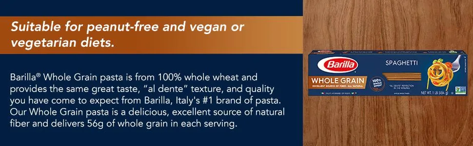 Barilla Whole Grain Pasta, Spaghetti, 16 Ounce (Pack Of 20) Spaghetti 20 Pack - product information 1
