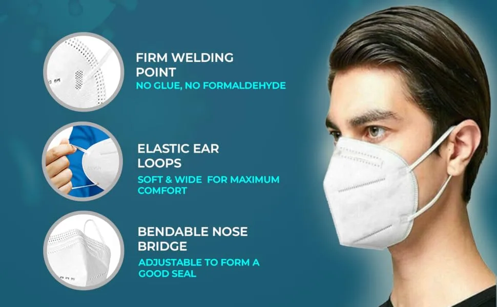  20 PACK 5-Ply Disposable Face Mask - Premium Material and Comfortable Fit for Safe and Effective Wear - Disposable Mask