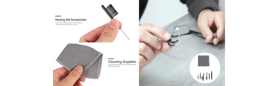 7pcs Cleaning Tool Kit Earphone Earbuds Cleaner Hearing Amplifier Cleaning Brush with Wax Loop and Magnet for Travel Home As Shown 7 - product information 20