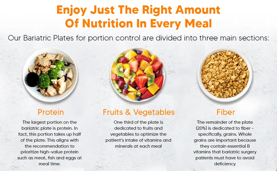 Bariatric Portion Control Plate (2 Pack) - Nutrition portion
