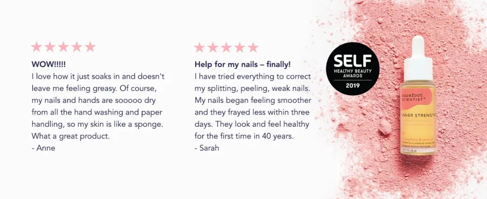 Barefoot Scientist Inner Strength Nail and Cuticle Renewal Drops, Award-Winning Cuticle Oil for Fingernails and Toenails - Inner Strength