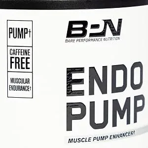 Bare Performance Nutrition Endo Pump Muscle Pump Enhancer, L-Citrulline, NO3-T Betaine Nitrate & VasoDrive-AP Hydrolyzed Casein Tripeptides (30 Servings, Blue Raspberry) - bpn; bare performance nutrition; pump enhancer; caffeine free; pre workout supplement; muscle pump