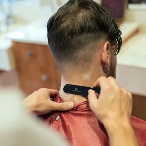 Barber Straight Razor Professional Straight Edge Razor for Men -100 Derby Blades Double Ring Barber Razor Compatible with Double Edge Blade Beard Shaping tool (Black) - shaving razor kits