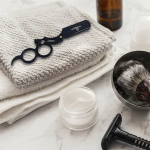 Barber Straight Razor Professional Straight Edge Razor for Men -100 Derby Blades Double Ring Barber Razor Compatible with Double Edge Blade Beard Shaping tool (Black) - straight razor shaving kit