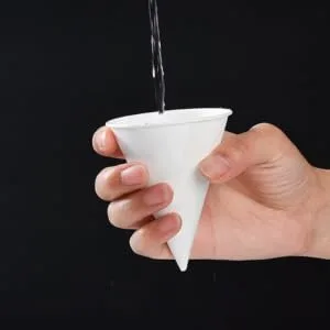 KICHOUSE 250 Pcs Cone Paper Cup Disposable Coffee Cup White Paper Cone Cups Water Glass Tube 4oz Wedding - product information 1