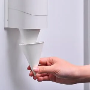 KICHOUSE 250 Pcs Cone Paper Cup Disposable Coffee Cup White Paper Cone Cups Water Glass Tube 4oz Wedding - product information 4