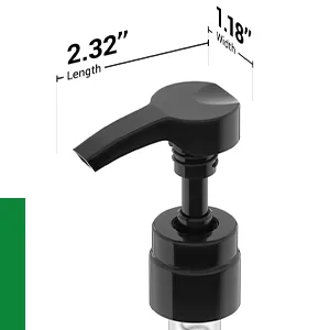 Bar5F N18S Dispensing Pump for Shampoo, Conditioner, Lotion, etc,. Fits 1" Inch Bottle Necks, Pack of 2 - Bar5F Shampoo and Conditioner Pumps for 1-Inch Bottle Neck, Pack of 2, Black