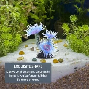BCOATH 3 Pcs Resin Soft Coral Artificial Plants Resin Coral Underwater Landscaping Decor Imitation Coral 5X8CMx3pcs As Shownx3pcs - product information 5