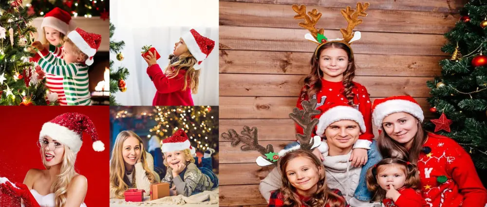 10PCS Hair Nets Invisible Elastic Edge Mesh Bun Hair Nets with 60PCS Hair Pins Assorted Size - christmas hat