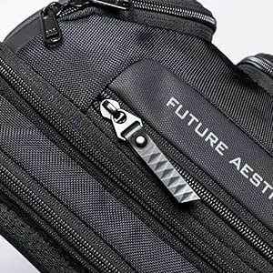 BANGE Sling Bag, Waterproof Men's Chest Bag Shoulder bags Crossbody Sling Backpack for Men Black(with Three Pockets) - side zipper pocket