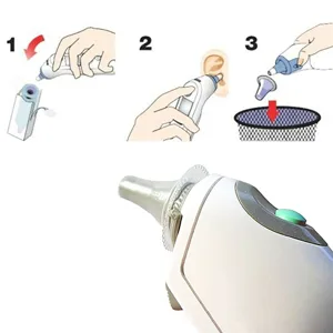 ViaGasaFamido 100PCS Disposable Ear Thermometer Probe Covers Digital Thermometers PP Plastic Protective Replacement Accessory Epidemic prevention and peripheral products - 1411200144511-3
