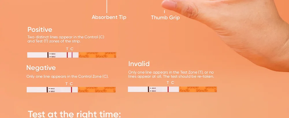 Wondfo Pregnancy Test Strips - 25 Pack Early Result Pregnancy Test Highly Sensitive Fast Home Self-checking Kit Clear HCG Test Results Test De Grossesse 25 Hcg - product information 12