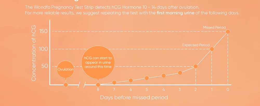 Wondfo Pregnancy Test Strips - 25 Pack Early Result Pregnancy Test Highly Sensitive Fast Home Self-checking Kit Clear HCG Test Results Test De Grossesse 25 Hcg - product information 13