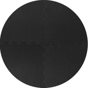 BalanceFrom Puzzle Exercise Mat with EVA Foam Interlocking Tiles Black 1/2" Thick, 48 Square Feet - product information 6