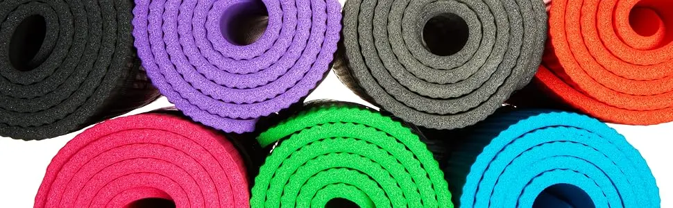 BalanceFrom All Purpose 1-Inch Extra Thick High Density Anti-Tear Exercise Yoga Mat with Carrying Strap Blue Retail Packaging - product information 8