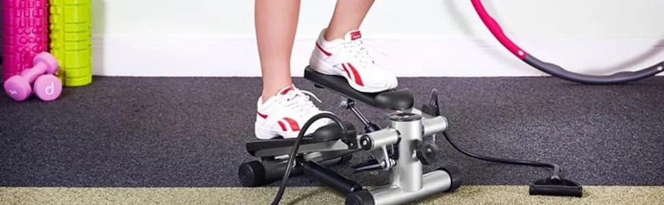 BalanceFrom Adjustable Stepper Stepping Machine with Resistance Bands, Gray - product information 1