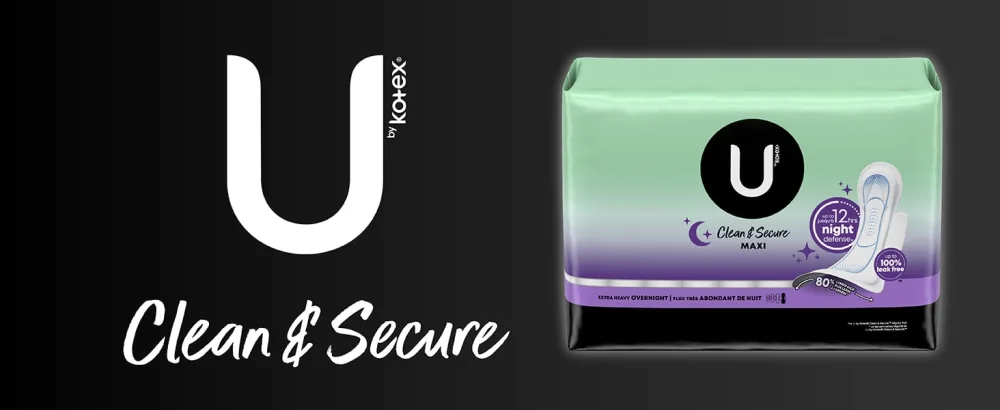 U by Kotex Clean & Secure Overnight Maxi Pads with Wings (Previously 'Security') Extra Heavy Absorbency 24 Count (Packaging May Vary) Extra Heavy Overnight Absorbency Extra Heavy Overnight Absorbency - Overnights