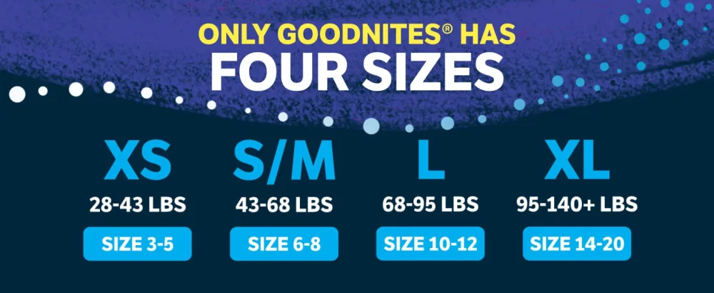 Goodnites Boys Bedwetting Night Time Underwear Goodnites Size Extra Large 28 Ct (95-140+ lb.) Extra Large XL (28 Count) - Goodnites