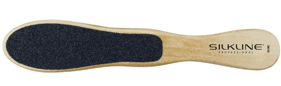 SILKLINE PROFESSIONAL Two-Sided Foot File with Oak Wood Handle Full Size Single 1 count (Pack of 1) - 531NC
