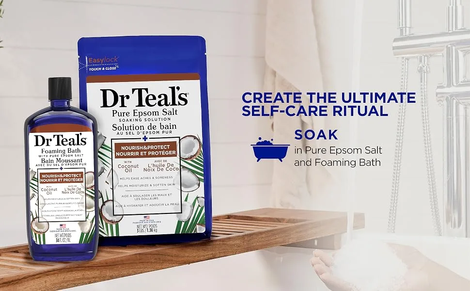 Dr Teal's Foaming Bath with Pure Epsom Salt Soothe & Sleep with Lavender Essential Oil 34 fl oz (Packaging May Vary) Bubble Bath (1000 ml) foaming Bath - teal's module 3