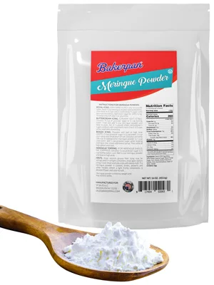 Bakerpan Meringue Powder for Baking and Decorating 16 Ounces (1 lb), Resealable Pouch - meringue powder bakerpan baking cooking icing