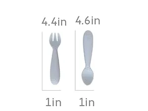 ezpz Tiny Spoon (2 Pack in Blue) - 100% Silicone Spoons for Baby Led Weaning + Purees - Designed by a Pediatric Feeding Specialist - 4 Months+ - ezpz baby utensils