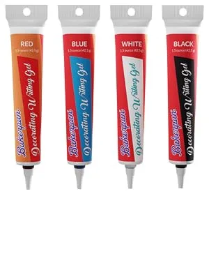 Bakerpan Cake, Cookie Decorating Writing Gel, 1.5 Ounce Tube (Black) - cake decoration food coloring bakerpan baking cooking icing writing gel