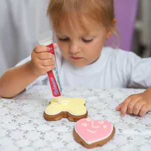 Bakerpan Cake, Cookie Decorating Writing Gel, 1.5 Ounce Tube (Black) - meringue powder bakerpan baking cooking icing