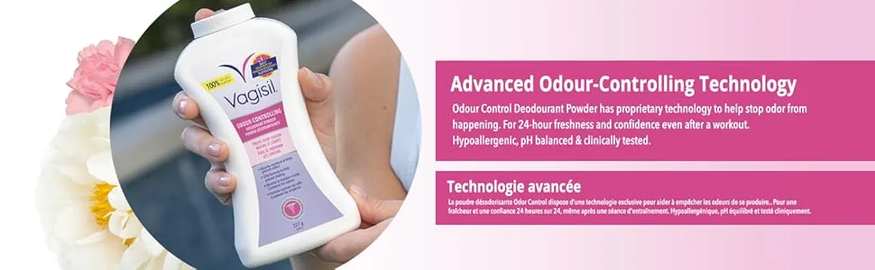Vagisil Odour Control Deodourant Powder for Women Talc-Free Gynecologist Tested 227g (Packaging May Vary) - Advanced Odour-Controlling Technology