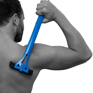 baKblade 1.0 - Back Hair Removal and Body Shaver (DIY), Extra-Long Handle, Shave Wet or Dry - bakblade