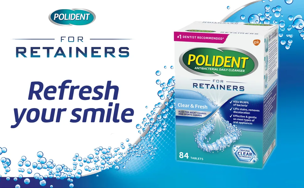 Polident Retainers Cleansing Tabs 84ct (Packaging May Vary) 84 Count (Pack of 1) - Polident Retainers