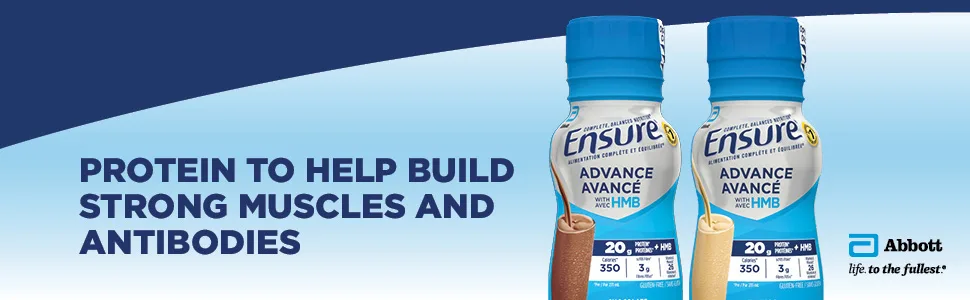 Ensure Advance Meal Replacement Shakes Protein Shakes With 20 g Of Protein To Help Build Muscle Vanilla 4 x 235-mL Bottles - Ensure Advance Vanilla and Chocolate meal replacement shakes
