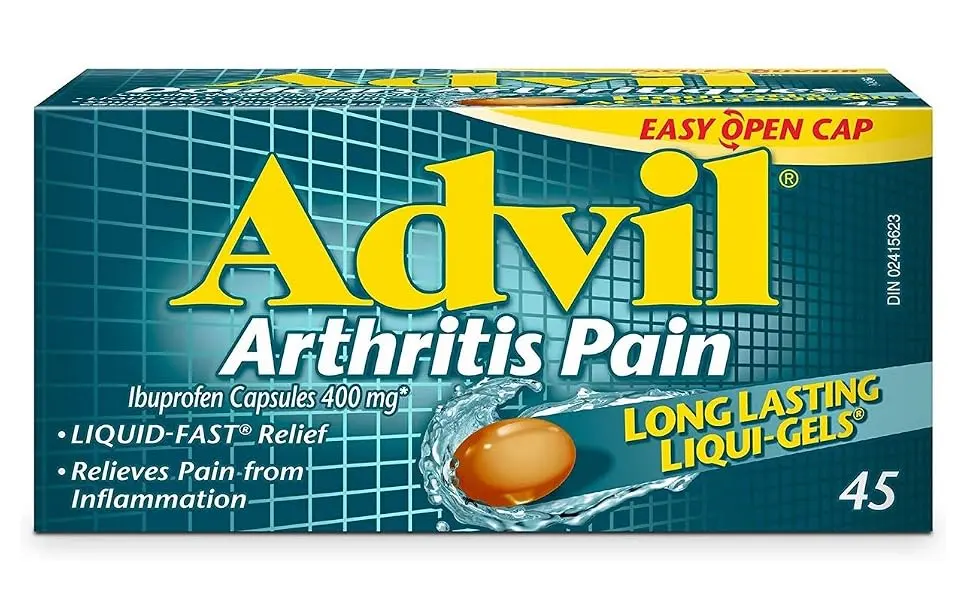 Advil Arthritis Pain (45 Count) 400 mg ibuprofen Inflammation and Temporary Pain Reliever 45 Count (Pack of 1) - product information 10