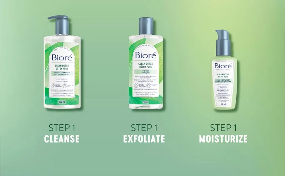 Bior Clean Detox Gentle Cleanser for Normal to Combination Skin 200mL Clear Cleanser 200 ml (Pack of 1) - Clean Detox