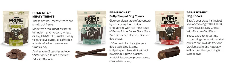 PRIME Bones Dog Treats Mini Knotted Dog Chews with Savoury Duck - 142 g Pouch (1 Pack) - image
