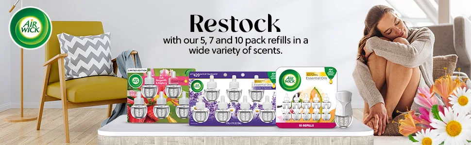 Air Wick Plug in Scented Oil 5 Refills Vanilla & Pink Papaya 20 mL (Pack of 3) - product information 3