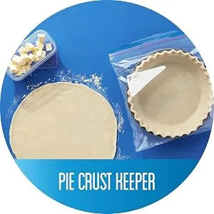 Ziploc Medium Food Storage Freezer Bags Grip 'n Seal Technology for Easier Grip Open and Close 75 Count - pie crust
