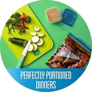 Ziploc Medium Food Storage Freezer Bags Grip 'n Seal Technology for Easier Grip Open and Close 75 Count - Portioned