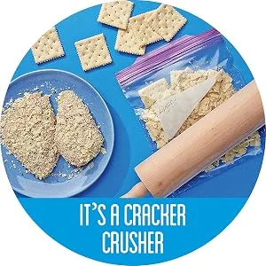Ziploc Large Food Storage Bags Grip 'n Seal Technology for Easier Grip Open and Close 38 Count 38 Count (Pack of 1) - cracker