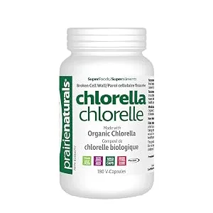 Prairie Naturals Organic Chlorella Broken Cell Wall Tablets - 180 Count 180 count (Pack of 1) - Prairie Naturals Chlorella Broken Cell Wall 180 V-Capsules