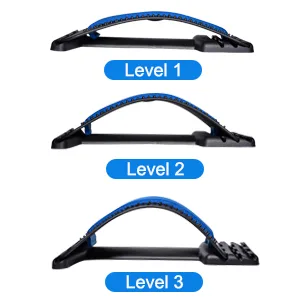 Back Stretcher, Lumbar Back Pain Relief Device, Spine Board, Back Cracker, Multi-Level Back Massager Lumbar, Pain Relief for Herniated Disc, Sciatica, Scoliosis, Lower and Upper Back Stretcher Support Black, Blue - product information 6
