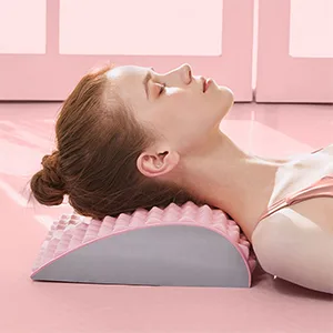 Back Stretcher Pillow - Dr. Approved for Back Pain Relief, Lumbar Support, Herniated Disc, Sciatica Pain Relief, Posture Corrector, Spinal Stenosis, Neck Pain, Support for prolonged Sitting (Pink) - chiropractic disc treatment tens arthritis pelvic mats sciatic board arch office recovery resistance