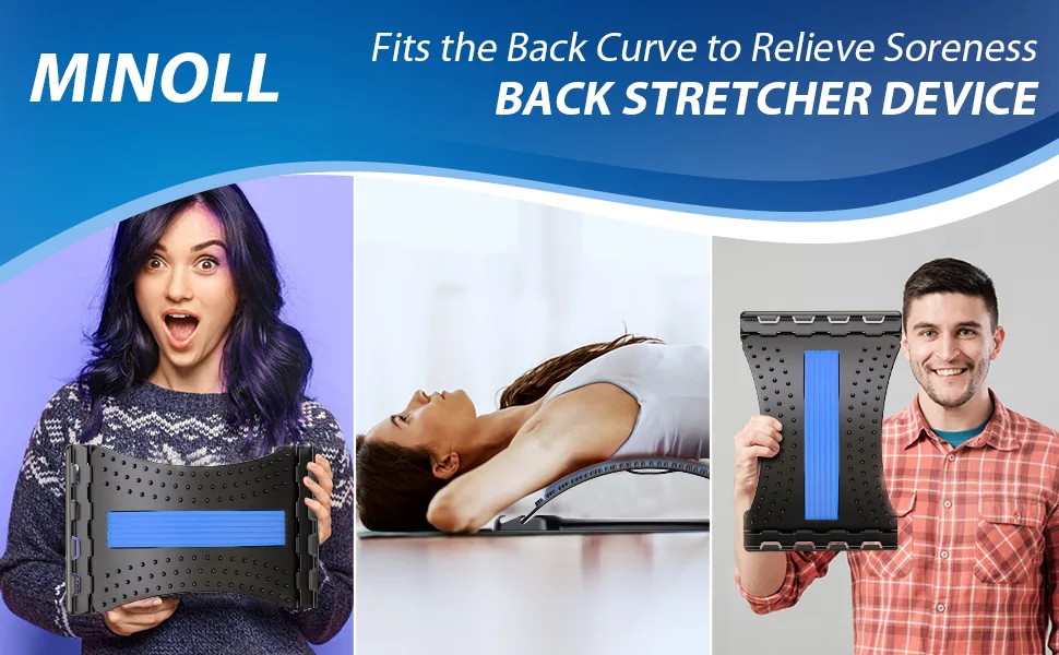 Back Stretcher for Lower Back Pain Relief, 3 Level Adjustable Lumbar Back Cracker Board, Back Cracking Device, Back Massager for Scoliosis, Spine Decompression, Upper & Lower Back Support Spine Board - product information 1