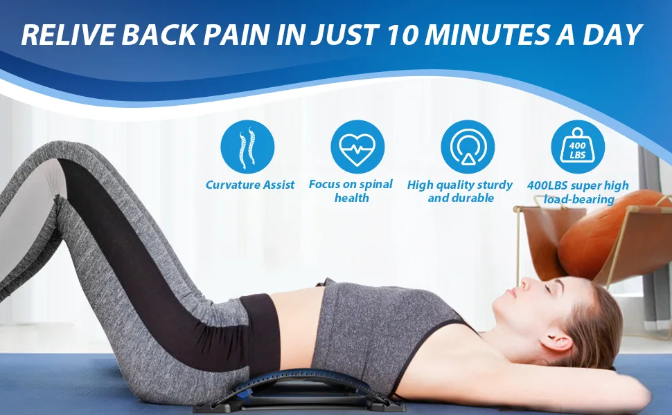 Back Stretcher for Lower Back Pain Relief, 3 Level Adjustable Lumbar Back Cracker Board, Back Cracking Device, Back Massager for Scoliosis, Spine Decompression, Upper & Lower Back Support Spine Board - product information 3